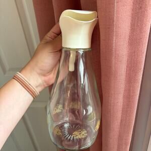 Vintage Log Cabin maple syrup dispenser pitcher from the 1970s